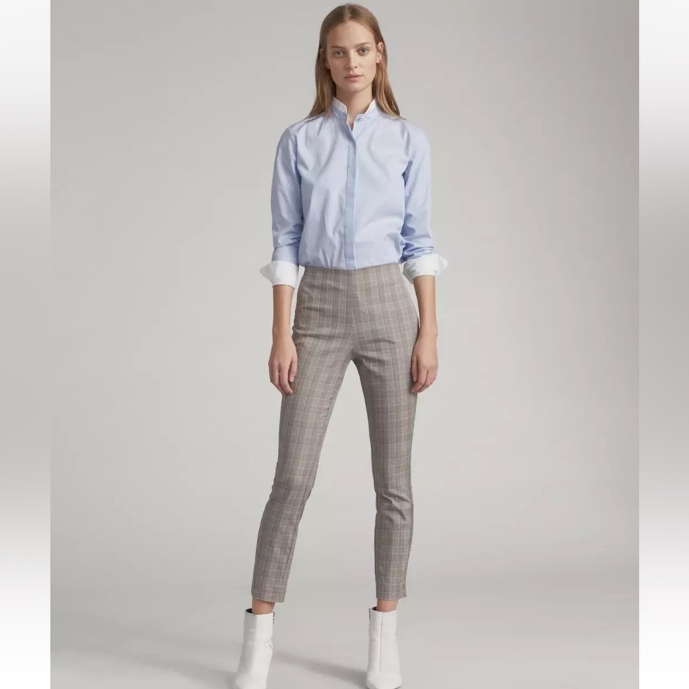 Rag & Bone Simone Skinny Pant in Ivory Black Multi Glen Plaid sz 6